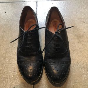 Miz Mooz Black Wingtip Oxfords